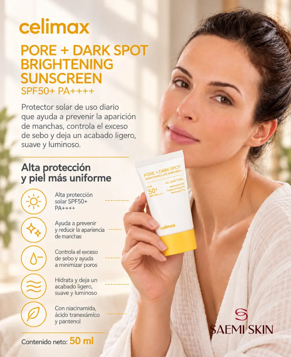 Celimax Pore + Dark Spot Brightening Sunscreen SPF50+ PA++++